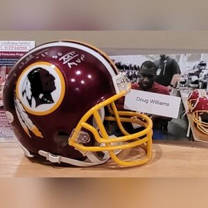 (SOLD) Doug Williams Signed Autographed JSA COA Redskins Riddell NFL Mini Helmet